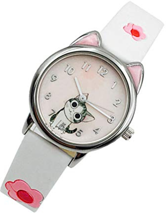 Hemobllo Orologio al quarzo per bambini, orologio da polso per ragazze con disegno del cartone animato, cinturino in silicone 8,66 cm, leggero per tutti i giorni e regalo