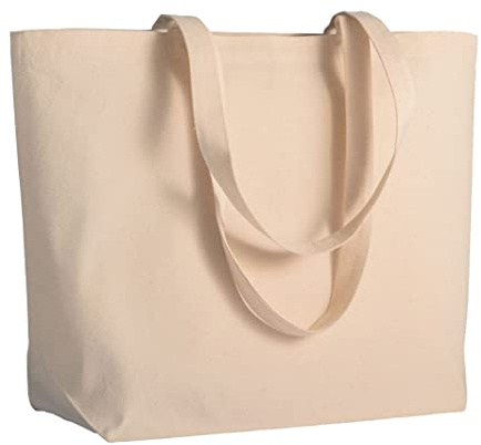 Artexia Tote Bag Manici Lunghi Shopper Cotone Resistente The Tote Bag Borsa Di Tela Ecologica Shopping Bag Canvas Bag Borsa Stoffa Borsa In Tela (50x37x16cm, Beige)