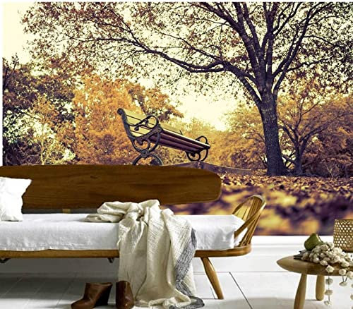 ZHEN WALLPAPER Benutzerdefinierte 3D-Wandbilder, Parks, Herbstbank, Bäume, Naturtapete, Hotelrestaurant, Bar, Wohnzimmer, Sofa, TV-Wand, Schlafzimmer, Tapete * 150 cm x 105 cm (59,1 x 41,3 Zoll)