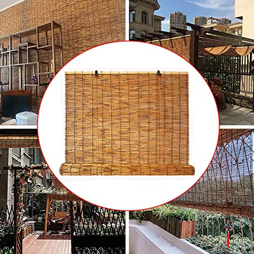 Streichholz-Jalousien, Wintergarten-Rollos für den Außenbereich, Reed-Rollos, für drinnen, draußen, auf der Terrasse, Dekoration, atmungsaktive Raffrollos mit Heber (Size : W80xH150cm/32x59in)