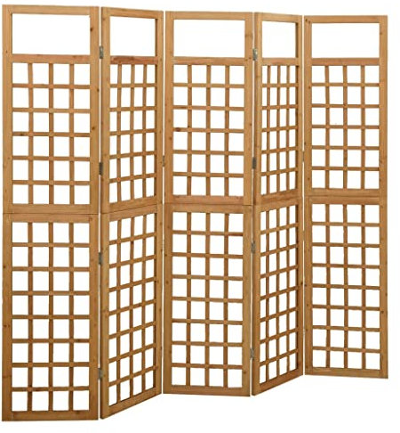 INLIFE Paravent/enrejado madera maciza abeto 201,5 x 180 cm