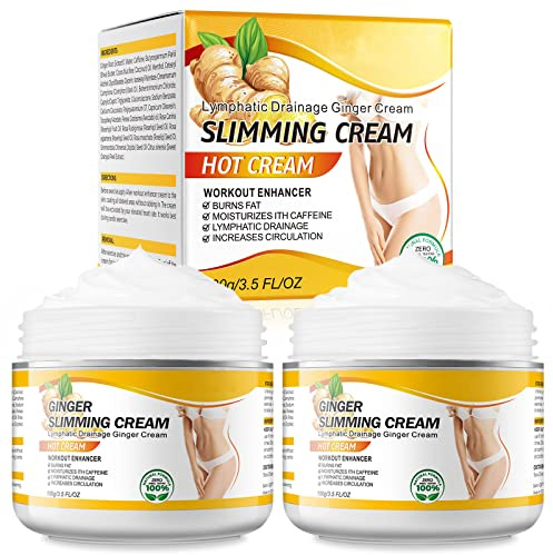 2PCS Ginger Slimming Cream, Anti Cellulite Hot Cream, Ginger Fat Burning Weight Loss Full Body Slimming Gel, Fat Burning for Belly, Perfect for Cellulite, Tightening & Slimming