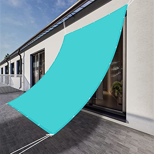 Tenda a Vela Ombreggiante Telo 1 x 3 m Protezione Raggi Uv Vela Ombreggiante Tenda Parasole per Balcone da Giardino, Protezione dai Raggi UV, Blu Cielo