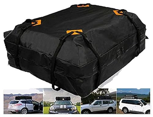 zalati Car Roof Bag 15 Cubic Feet Top Cargo Carrier 420D Oxford Cloth with 8 Straps Water Resistant Zip Luggage Bag + Anti-silp Pad