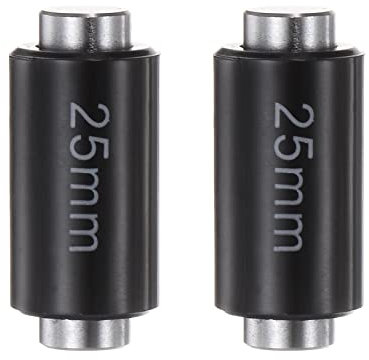 QUARKZMAN 2uds Estándar Medición Varilla 25mm Calibre Micrómetro Calibración Bloque Varilla Exterior Micrómetro Varilla Barra