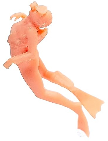 Folpus 1/64 Figurines de Plongeur Figurines de nageurs Figurines Non peintes Modèle Diorama Modèle Décor, c