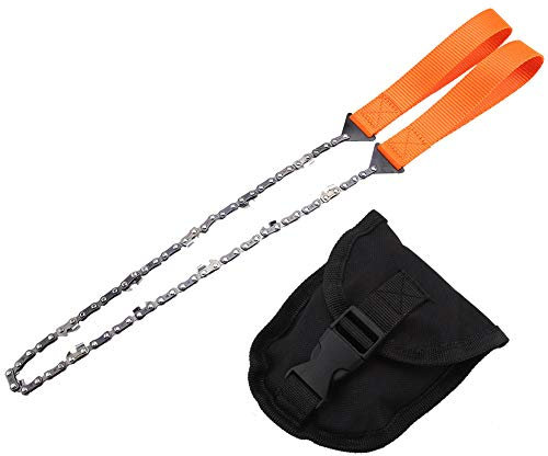 Foldable Chain Handsaw Chainsaw Tool Portable Hand Chainsaw Emergency Chainsaw with Bag for Camping Hiking Outdoor