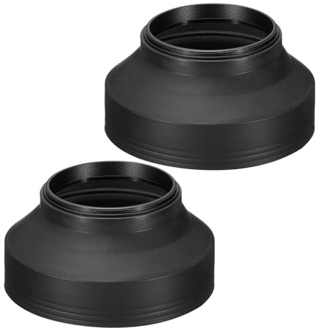 PATIKIL 58mm Camera Lens Hood, 2Pcs Rubber Collapsible Lens Protector Anti-Reflection Blocks Excess Sunlight Enhance Camera Photography for Nikon, for Fujifilm, for Pentax, for Leica