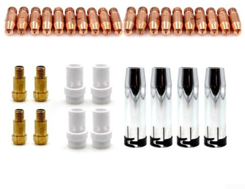 MIG Schweißbrenner Verbrauchsmaterialien, MB36 KD Messing MIG Schweißen Touch Tip Halter Konische Düse Gas Diffusor für Binzel