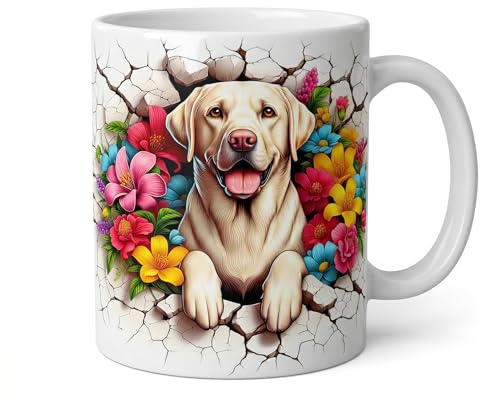 Shopi Zone Taza de cerámica, raza de perro labrador, taza animales, taza creativa, tazas únicas para momentos inolvidables