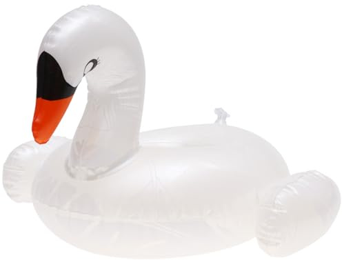 VICASKY White Swan Inflatable Beer Holder Floating Drink Mat for Pool Parties Lightweight Design for Easy Inflation and Deflation Fun Swan Shape Enjoyable Days