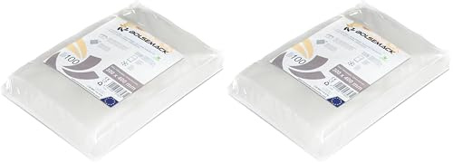 Bolsa gofrada envasado al vacio 300x400 mm. (30x40 cm.) 100 Unidades. Compatible con todo tipo de envasadoras domésticas | Sin BPA ni ftalatos | Bolsas de vacío para envasar alimentos (Paquete de 2)