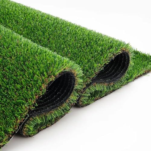 YOEVU - Césped Artificial 1X10 Metros, Altura 20mm | Realismo Natural y Alta Densidad | Resistente a UV y Clima | Fácil Instalación y Sin Mantenimiento | Seguro para Niños y Mascotas, Verde
