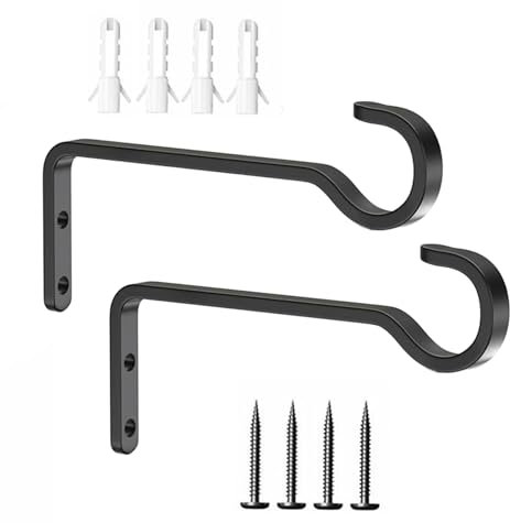 Plant Hanger,6 Inch Plant Hook Bracket Wall Mount - 2X Heavy Duty Hooks for Flower Basket Pot Bird Feeder Lantern Wind Chime