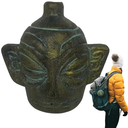 Ruidoso Houstrumento de muerte azteca - Instrumento gritando en forma de | cráneo, sonidos de gritos de guerra y horror para Halloween | Accesorios para el hogar embrujado, fabricante de ruido para