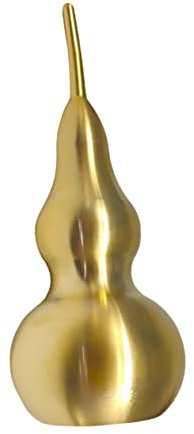 JECOMPRIS Brass Adornment Large Three-section Desktop Gourd Craft Decor Feng Shui Home Office Blessing Ornament