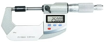 Micrómetro electrónico exterior IP65 de 25 a 50 mm, calibre micrométrico de 0,001 mm