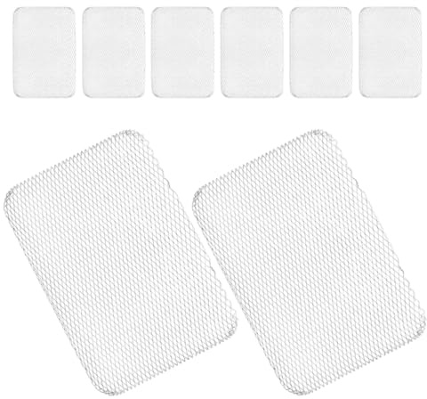 NUOBESTY 8pcs BBQ Grill Mesh Mat Set Non-Stick Metal Barbecue Cooking Pads Reusable Grill Nets for Outdoor Barbecue and Camping