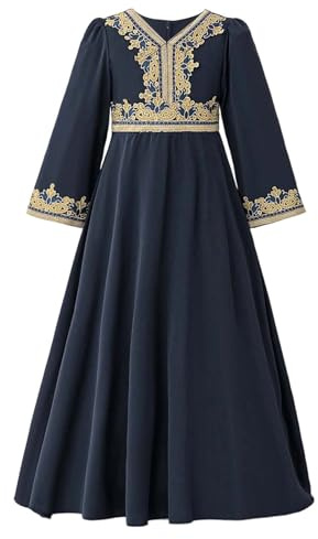 Hijab Kleid,Elegantes Mädchen-Abaya-Kleid für Festliche Anlässe, z. B. zur Taufe oder als Abendgarderobe
