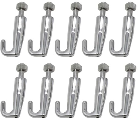 Juego de 10 ganchos ajustables para colgar fotos, galería de arte, cuerda de alambre, ganchos de metal, ganchos de acero inoxidable, ganchos de fotos de alambre