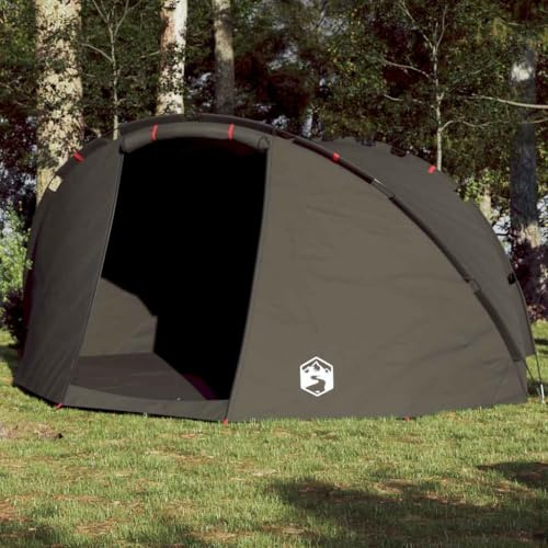 Kaloriko Fisketält för 5 personer brunt, vattentätt med PU-belagt 190T polyester, 307 x 290 x 170 cm, vindtätt, ventilerande, inklusive bärväska, perfekt för camping, fiske, utomhus och trekking