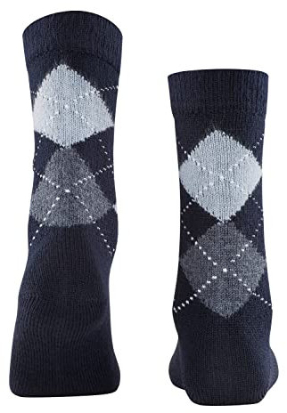 Burlington dam Strumpor Whitby W So mjuk och varm mönstrade 1 par, Blå Marine 6120, 36-41