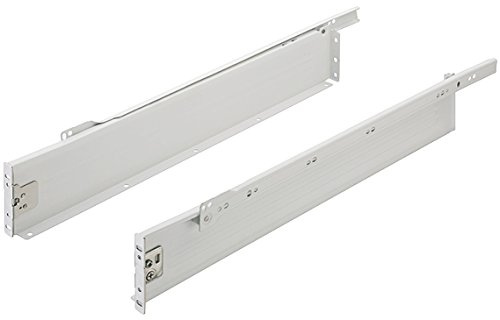 Gedotec Schubkasten-System Schubladenschiene Teilauszug Schubladen-Box Küchen-Schrank | Nennlänge: 350 mm | Zargenführung Tragkraft 25 kg | Rollenführung Höhe 86 mm | 1 Garnitur - Auszüge für Möbel