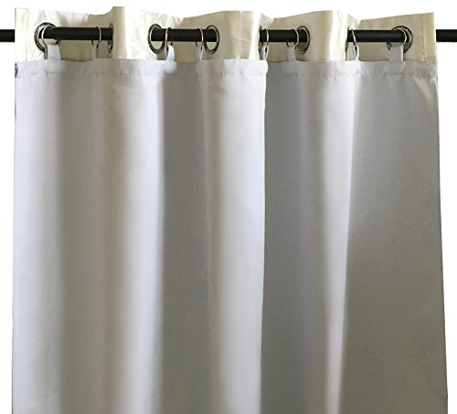 DriftAway Thermal Insulated Blackout Curtain Liner 2 Panels Each Liner Size 50 Inch by 58 Inch Rings Included