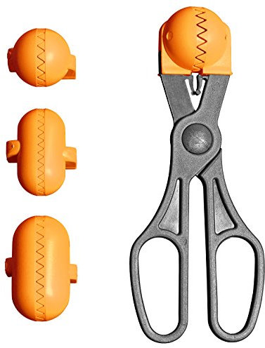 La Croquetera Colore Arancione Multiuso con 4 stampi intercambiabili per impasti-per crocchette Gnocchi, Palline, sushi-100% Spagnolo: Brevetto e Prodotto in Spagna, 1 utensile