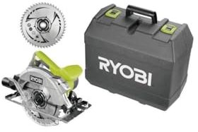 Ryobi RCS1600-K2B, Sega Circolare 1600W, Diametro Lama 190mm, Profondità di Taglio Regolabile, 5000 giri/min, Dotato di Laser Guida, Pulsante di Sblocco e Guida Parallela, Compatta e Leggera