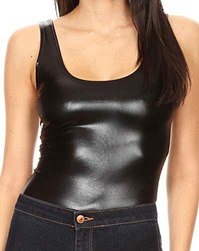 Sakkas 17-1392 - Woemn - Gymnastik - Tanzparty - Body aus Metallic-Body aus Metall, Schwarz - S