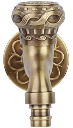Robinet de Cuisine Antique en Laiton de Haute Qualité Robinet Vintage avec Poignée en Métal Solide et Connexion G1/2 pour Évier Traditionnel