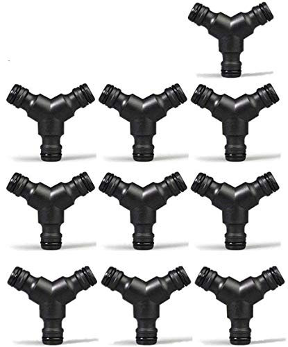 Voarge Lot de 10 raccords de dérivation en Y pour tuyau d'arrosage - Séparateur de tuyau en plastique (3 voies)