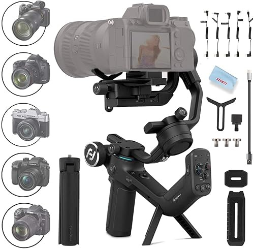 Feiyutech Scorp-C Gimbal Estabilizador De Mano De 3 Ejes para CáMaras Sin Espejo/DSLR para Sony A9/A7/A6300/A6400,Canon EOS R,M50,80d,Panasonic Gh4,Gh5,Nikon Z7