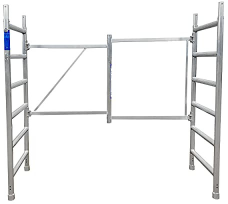 Alumexx 6-Stufen-Falteinheit - FS 75 - Erweiterung für den ALX FS 75 - Klappgerüst - Innengerüst - Aluminium - Erweitert das Gerüst um 2 Meter - Sehr robust