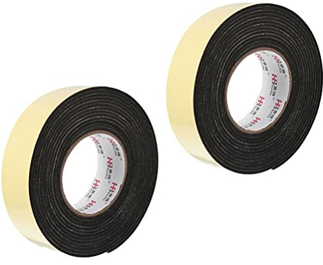 Angoily 2 Rollen Wetter Strippen Wetterfeste Türen Fenster Dichtung Streifen Schallschutz Dicht Schaum Band für Fenster Tür Isolierung 3Mm X 40Mm X 5M