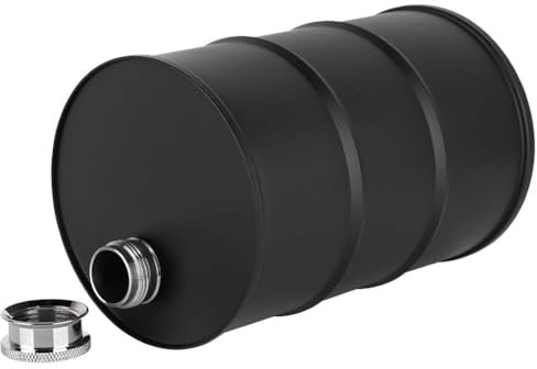 Cyrank Flachmann Edelstahl, Klein Flachmann Benzin-Kanister Optik, Taschen-Flasche Trink-Flasche Für Whiskey 700 MlFlachmann Mit Verschlussdeckel, Schnaps-Flasche