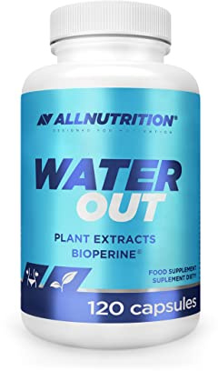 ALLNUTRITION Water Out Food Supplement to Remove Excess Water - Natural detoxification and Weight Loss with Plant extracts Bioperine 120 Capsules