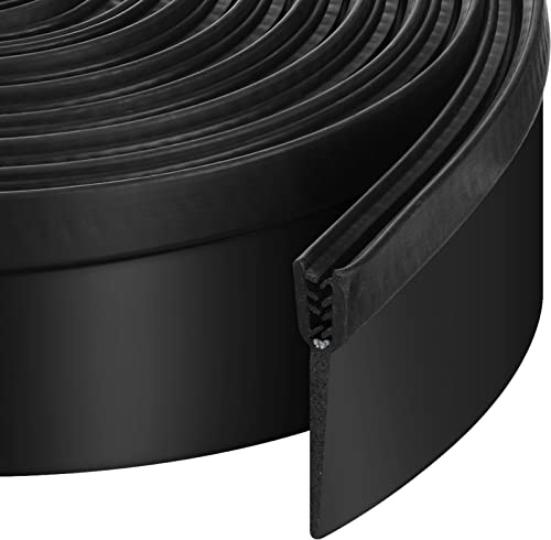 Tallew 2.6 Inch Rv Slide Out Seal Black Rubber Weather Stripping, 15 ft | Clip Mount for Camper Truck Windshield Door Window, Seam Protecting Replacement Trim, Weatherproof Dustproof, Easy Install