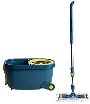 Cubo de fregona automático, fregona giratoria para el hogar, fregona Perezosa, rotación de Varilla de fregona, Muelle de Agua Universal sin Lavado a Mano