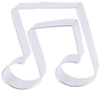 LIFKOME Music Note Cookie Cutters Metal Baking Mould Creative Musical Note Shape Non-Stick Easy Demoulding 6.5 x 5.5 .5 cm Suitable for Cake Chocolate Biscuits