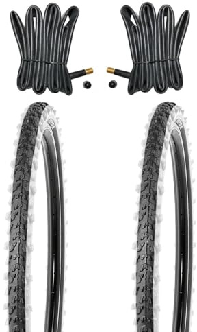 Kenda 2 Stück 26 Zoll Reifen 26x1.95 Zoll 50-559 mit Weisswand, mit Schläucheauswahl