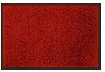 Acomoda Textil – Felpudo Atrapapolvo de Entrada, Alfombra Rectangular de Goma Resistente y Antideslizante. Alfombrilla Acolchada de Fácil Limpieza Ideal para Interior y Exterior. (Rojo, 80x120 cm)