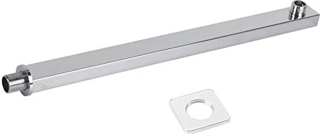 16 Zoll Duschkopf Verlängerung Arm, Lange Edelstahl poliert Quadrat Decke Wand Montiert Dusche Rohrverlängerung für Badezimmer Dusche Kopf Feste Dusche Kopf und Hochdruck-Regen