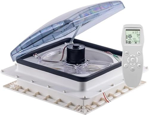 Wohnmobil-Abluftventilator, leistungsstarker Abluftlüfter mit 10 Geschwindigkeitsstufen, hoher Luftstrom, Insektenschutzgitter mit fernbedienung dachlüfter wohnmobil