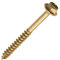 6.0 x 70mm Advanced Turbo Coach Screws Slash Point Hex Hexagon Flange Head, Fast Solo Coach Screw Yellow for Wood Timber Sleeper - Pack of 20 - by MultiScrew