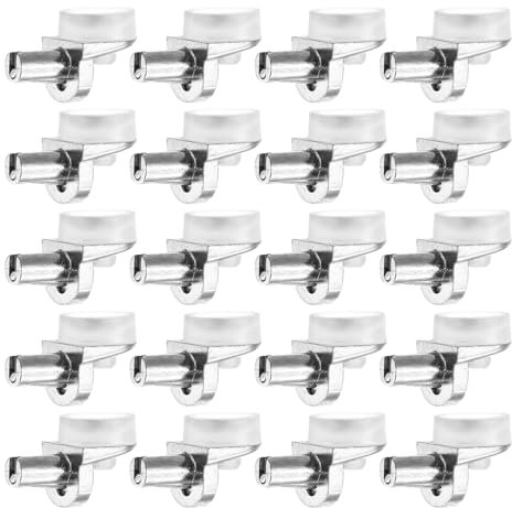 QUARKZMAN 100 Stück Regalstifte, 5mm Regalstifte Schrankregalstifte Stifte mit Saugnapf Metallregalstütznägel Halter verstellbar für Glasregale Holzregale Schrank