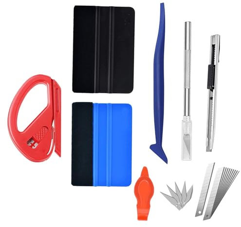 22 Stück Rakel-Set, Auto Folierung Set Rakel Set für Folierung, Folierungs Werkzeug, Rakel für Folie, Folien Rakel für Möbel-, Auto- und Fensterfolien