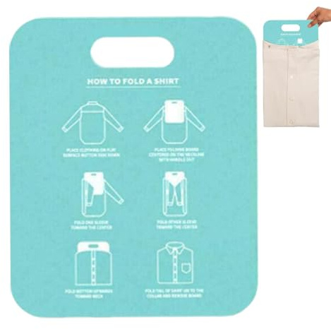 Hemdenfalthilfe | Faltbrett für T-Shirts und Hemden | Langlebig und faltbar | Ideal für schnelles Falten, Kleiderorganisation für Erwachsene und Kinder | Tragbares Werkzeug