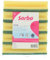 Sorbo Spugne Jumbo con manico, set da 5 pezzi, extra grandi, 17,5 x 10,5 x 5 cm, lato abrasivo verde, spugna in viscosa, altamente assorbente e lavabile, spugne per la pulizia della casa e della